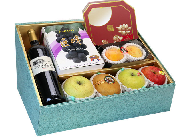 Fruit Basket - Mid Autumn Panorama Peninsula Moon Cake Fruits Gift Box M32 - 0DP0704C4 Photo