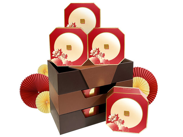 Mid-Autumn Gift Hamper - Mid Autumn Peninsula Moon Cake 6 Boxes In Deluxe Box Gift Set FH120 - MH0721A1 Photo