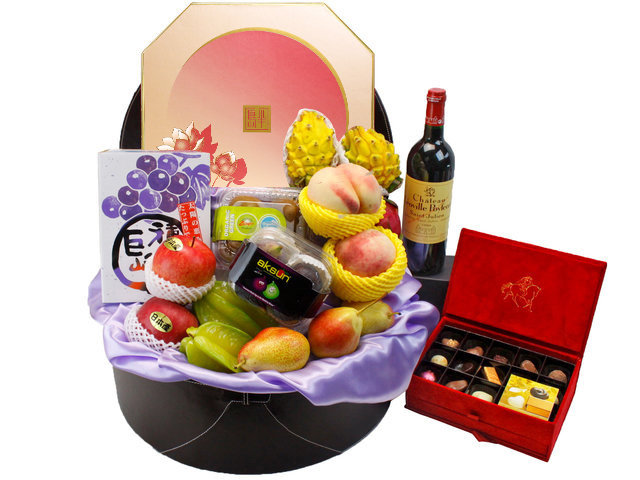 Mid-Autumn Gift Hamper - Mid Autumn Peninsula Moon Cake With Deluxe Chocolate Fruit Hamper FH185 - L90047 Photo