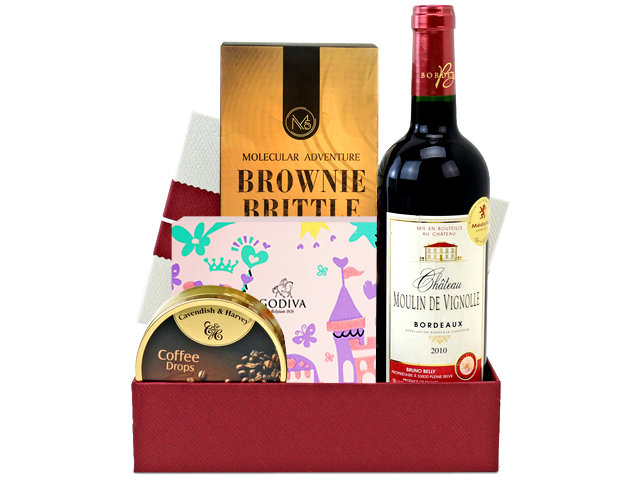 Wine n Food Hamper - Fancy Business Wine And Food Gift Hamper FH41 - L76606415 Photo