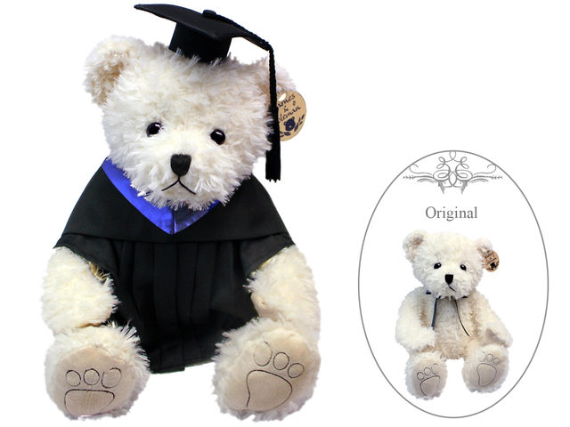 Florist Gift - Barnes & Coleman Graduation Classic White Teddy Bear  - L175573 Photo